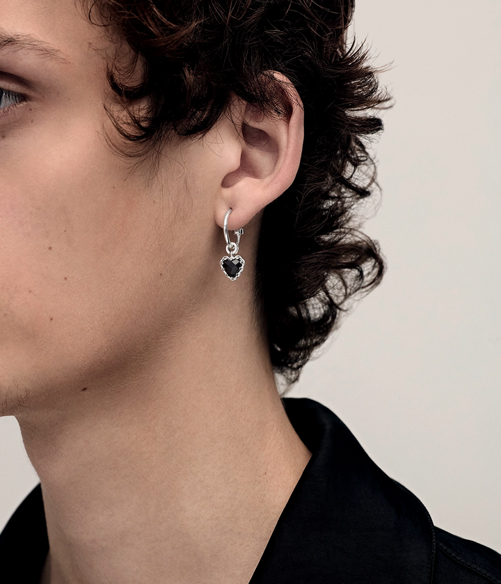 LOVE CLAW ANCHOR EARRING ONYX