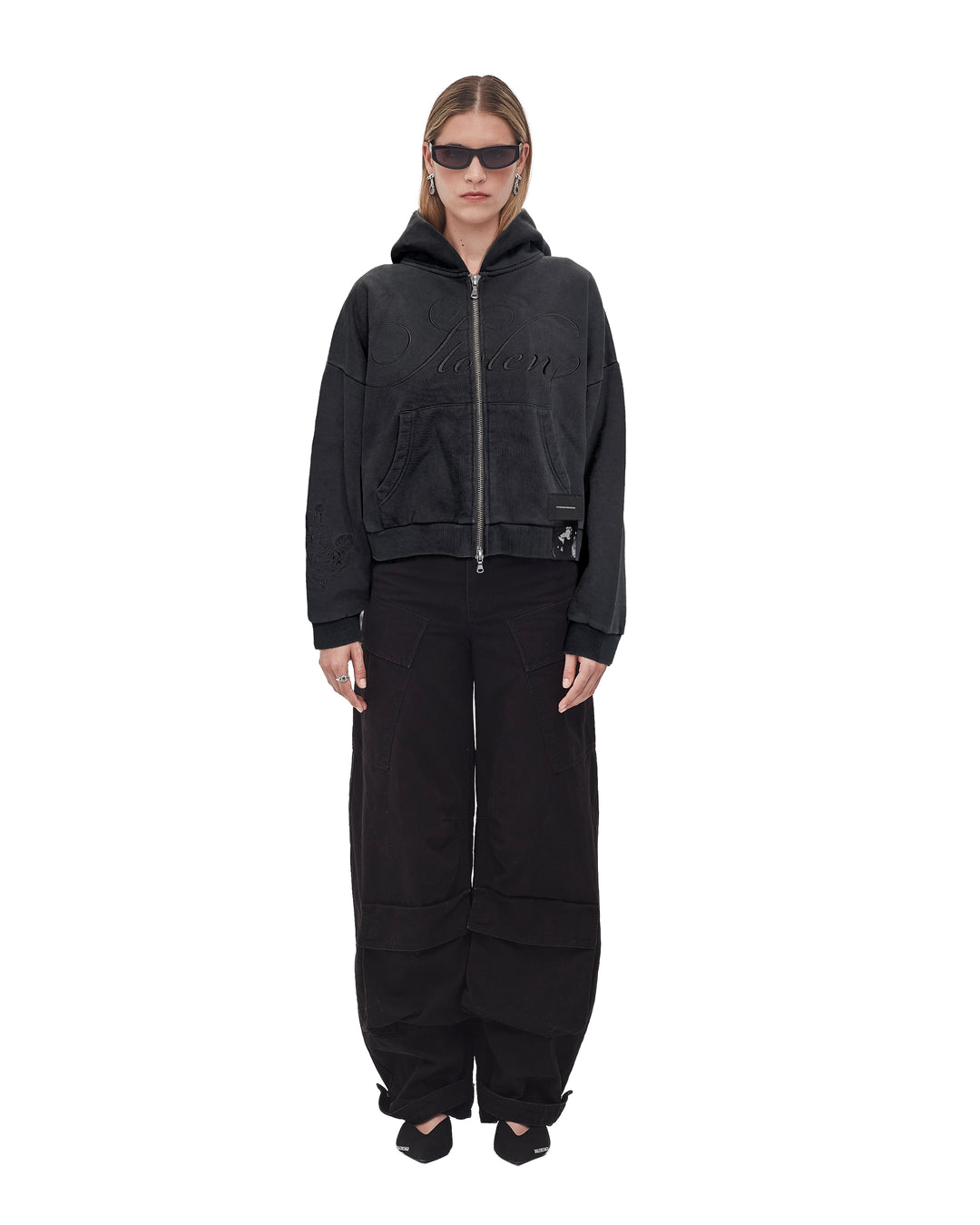 STOLEN FOREVER ZIP HOOD - AGED CHARCOAL