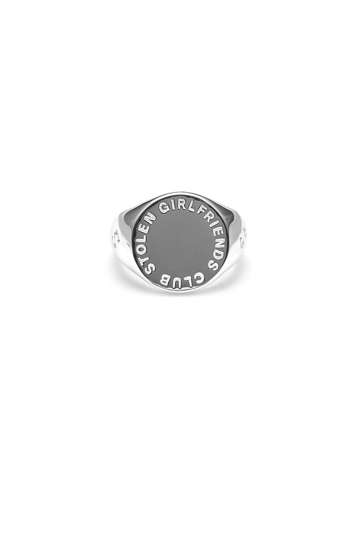 TEXT LOGO SOVEREIGN RING - XL SIZES
