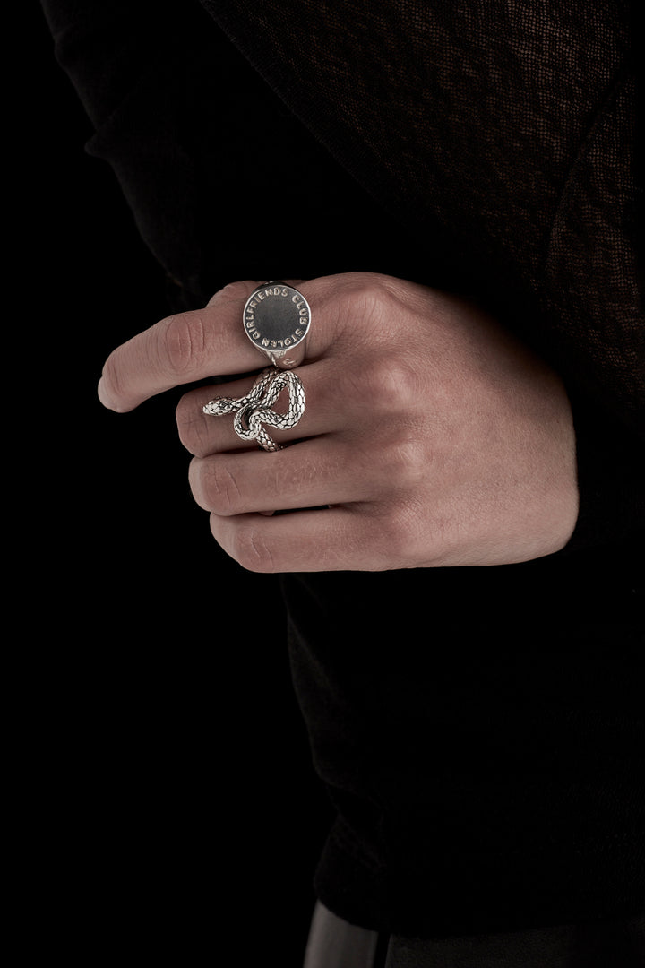 TEXT LOGO SOVEREIGN RING - XL SIZES