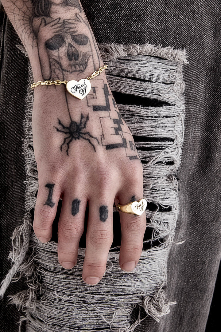 WARM WELCOME HEART RING GOLD PLATED