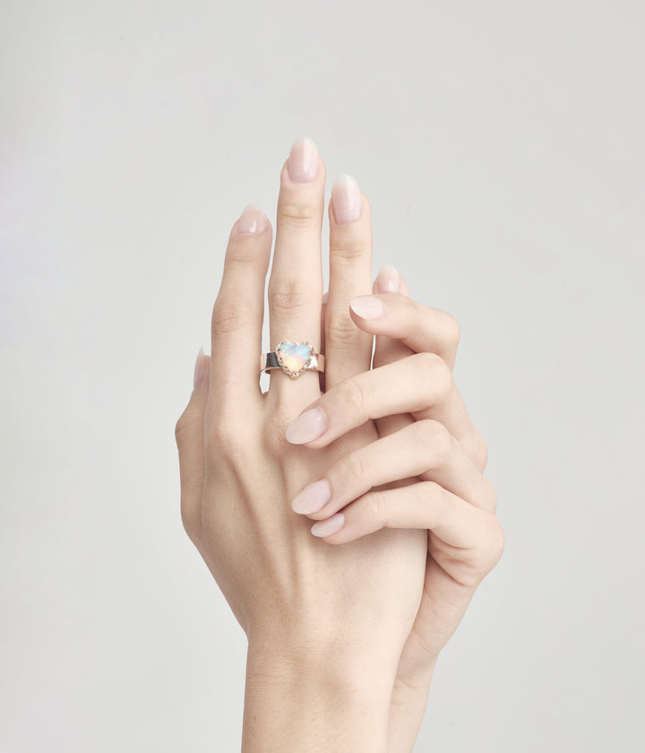 LOVE CLAW RING - BELLO OPAL - HIGH POLISH