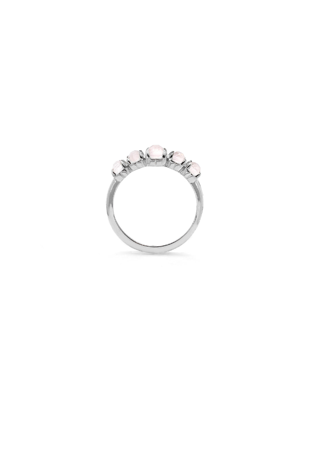 HALO CLUSTER RING ROSE QUARTZ