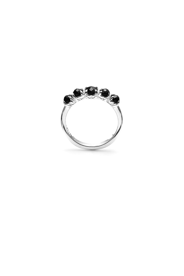 HALO CLUSTER RING ONYX