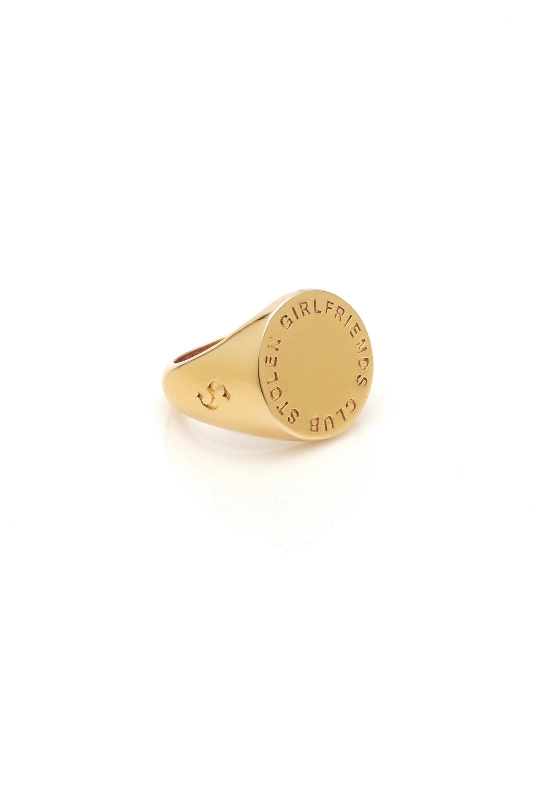 TEXT LOGO SOVEREIGN RING - 9K GOLD