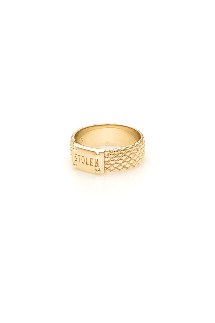 SNAKE BAND SLIM - 9K GOLD