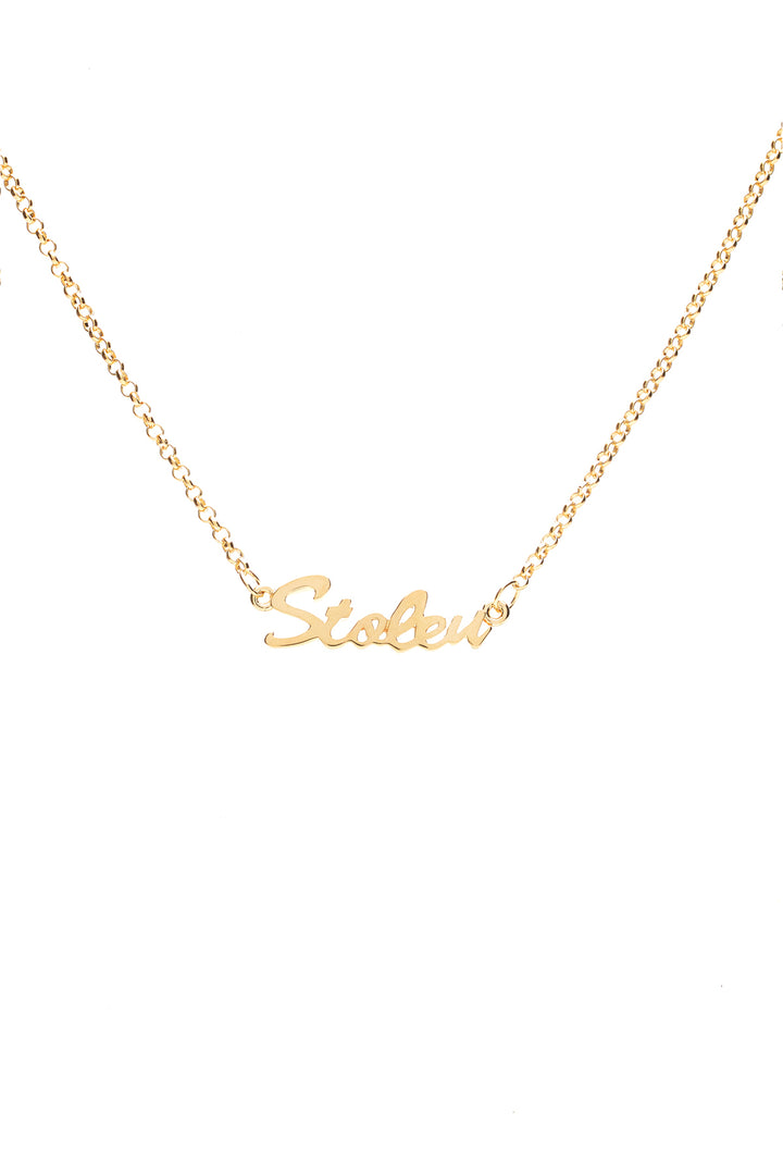 STOLEN SCRIPT NECKLACE - GOLD PLATED