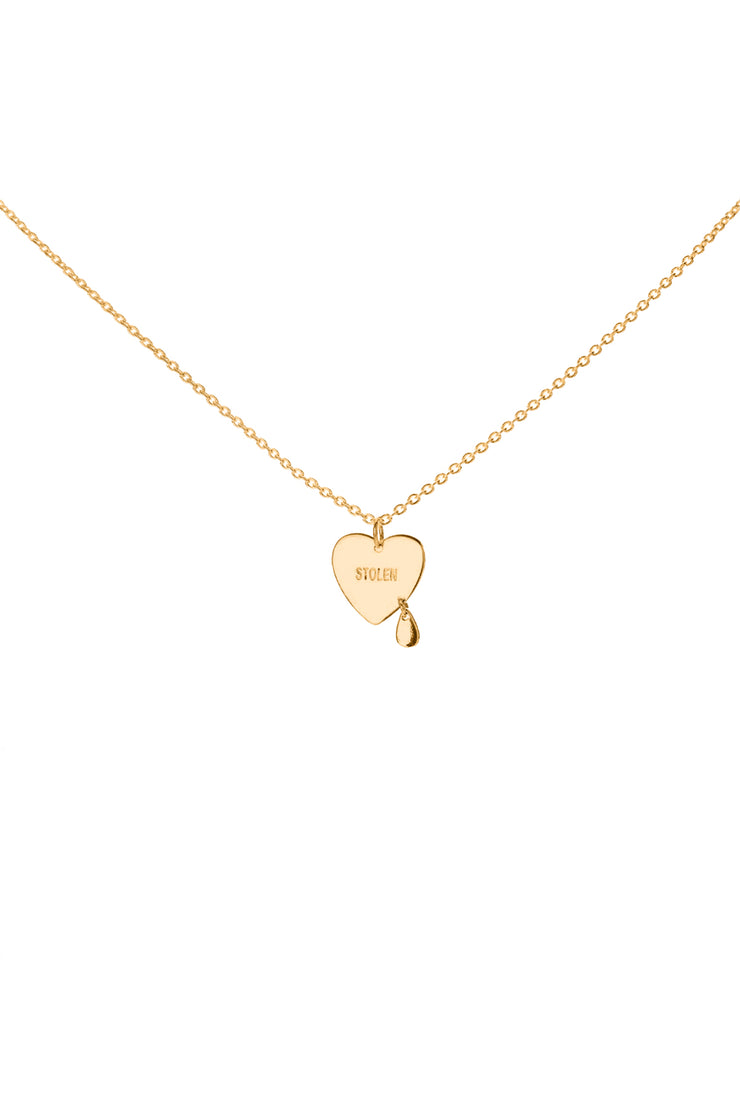 CRYING HEART NECKLACE - GOLD PLATED