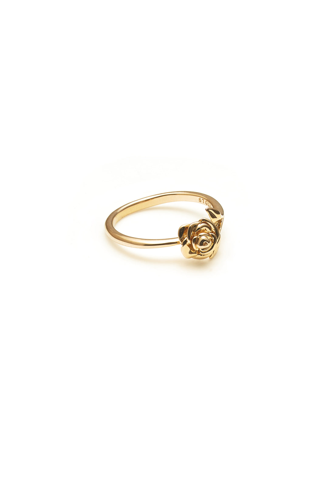 STEM ROSE RING - 9K GOLD