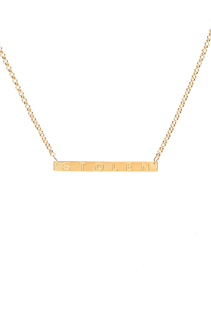 STOLEN PLANK NECKLACE - GOLD PLATED