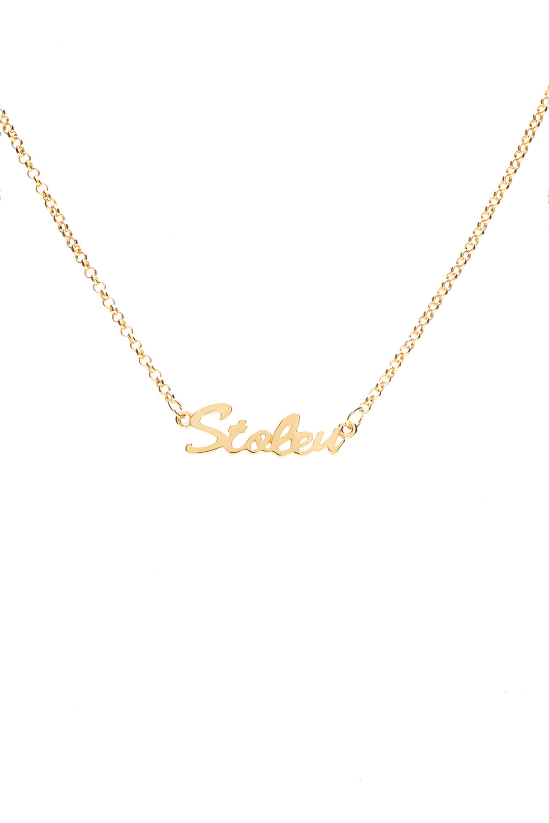 STOLEN SCRIPT NECKLACE - 9K GOLD