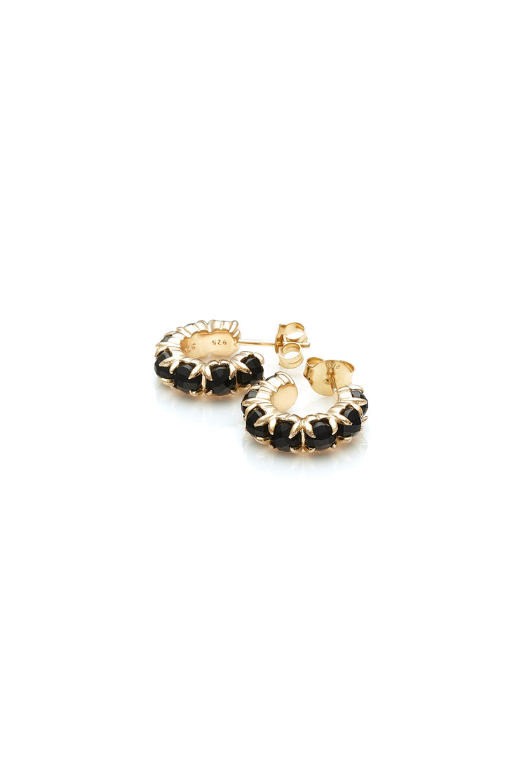 HALO CLUSTER EARRING  - GOLD PLATED