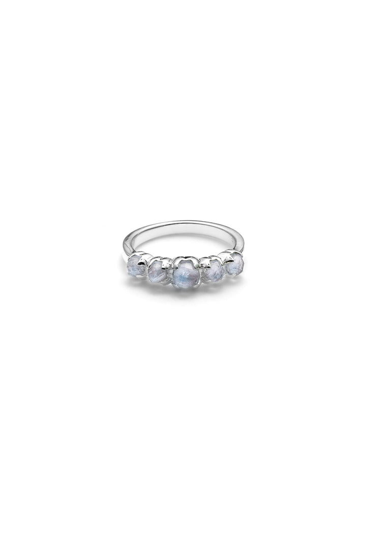 HALO CLUSTER RING MOONSTONE