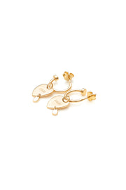 CRYING HEART ANCHOR EARRINGS - 9kt GOLD