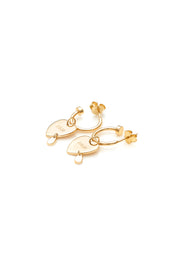 CRYING HEART ANCHOR SLEEPER - GOLD PLATED