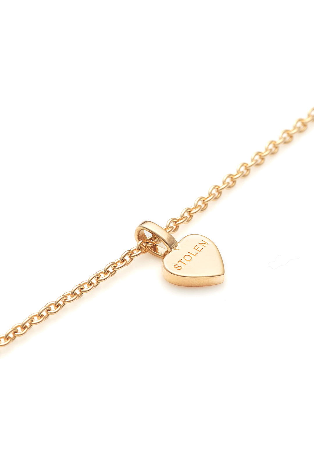 Stolen Girlfriends Club MINI STOLEN HEART NECKLACE IN 9K YELLOW GOLD
