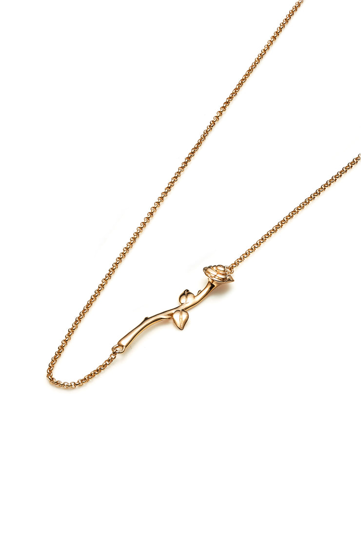 ROSE BAR NECKLACE - GOLD PLATED