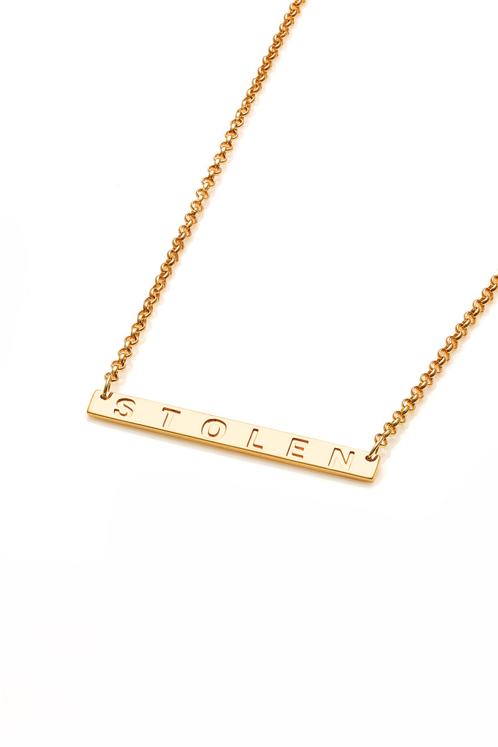 PLANK NECKLACE - 9K GOLD