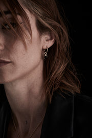 LOVE CLAW ANCHOR EARRING ESPRESSO QUARTZ - 9kt GOLD