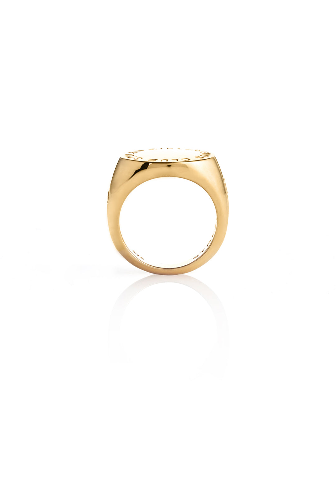 TEXT LOGO SOVEREIGN RING - 9K GOLD