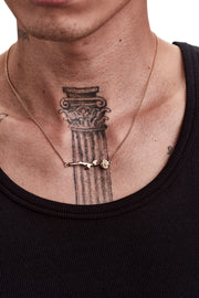 ROSE BAR NECKLACE - GOLD PLATED