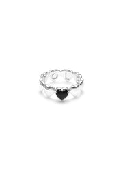 BAND OF HEARTS RING ONYX