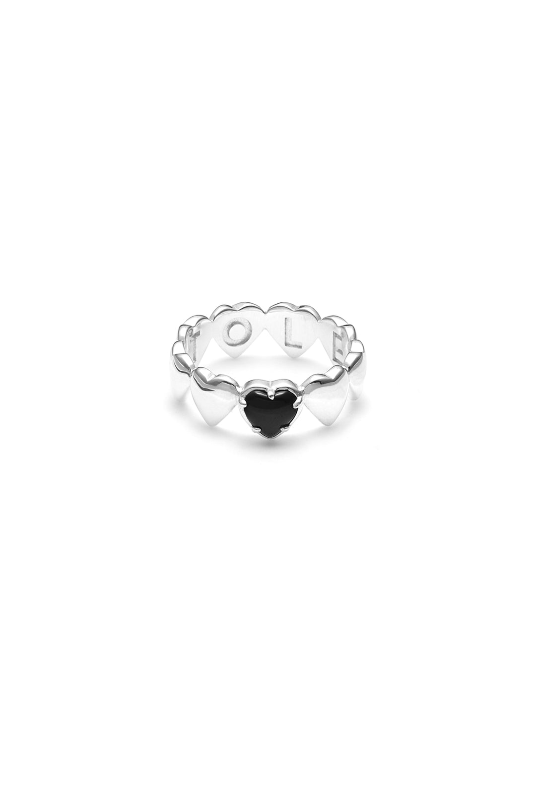 BAND OF HEARTS RING ONYX