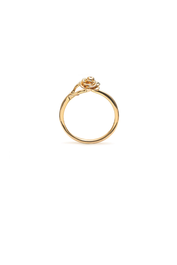 STEM ROSE RING - 9K GOLD