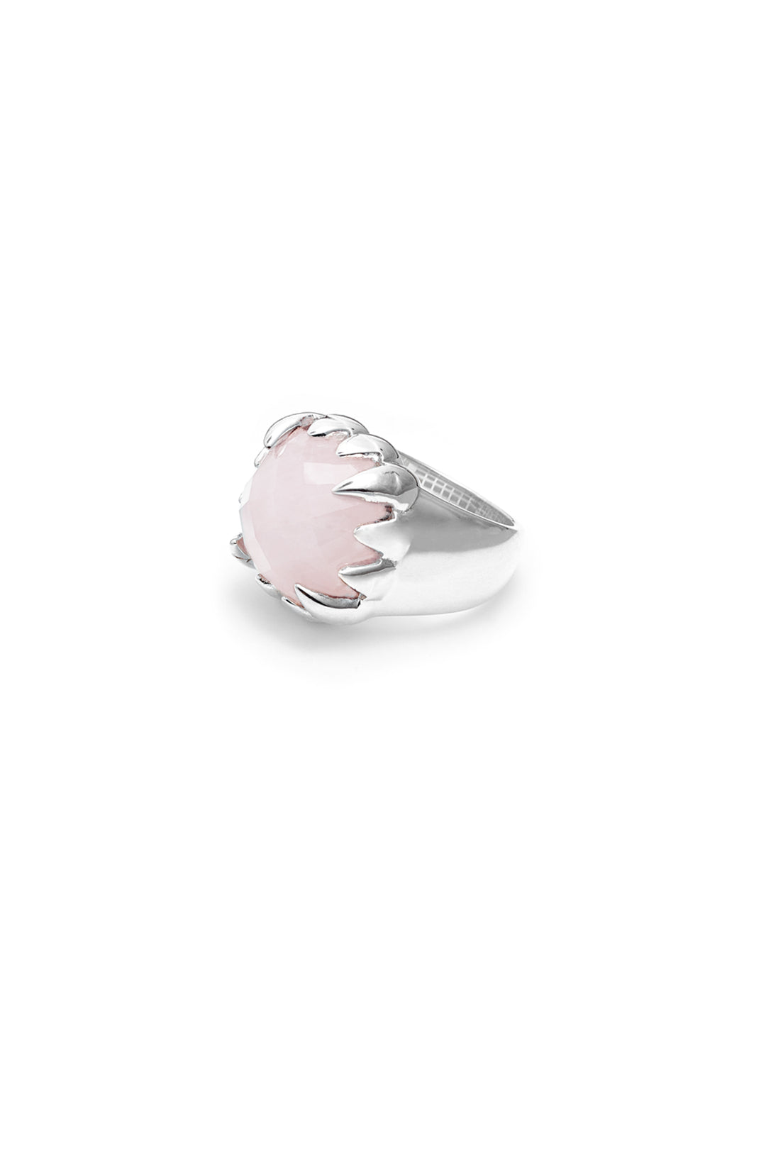 CLAW RING ROSE QUARTZ