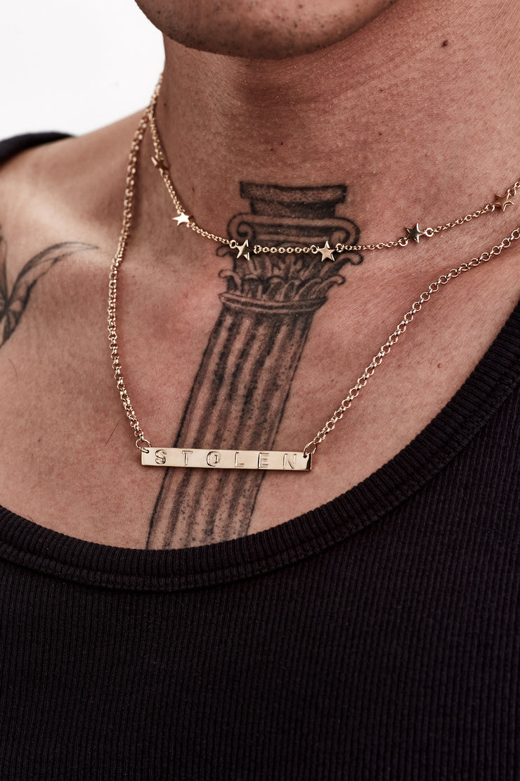 STOLEN PLANK NECKLACE - GOLD PLATED