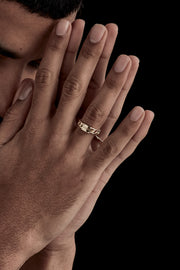 CURB RING SLIM - 9kt GOLD