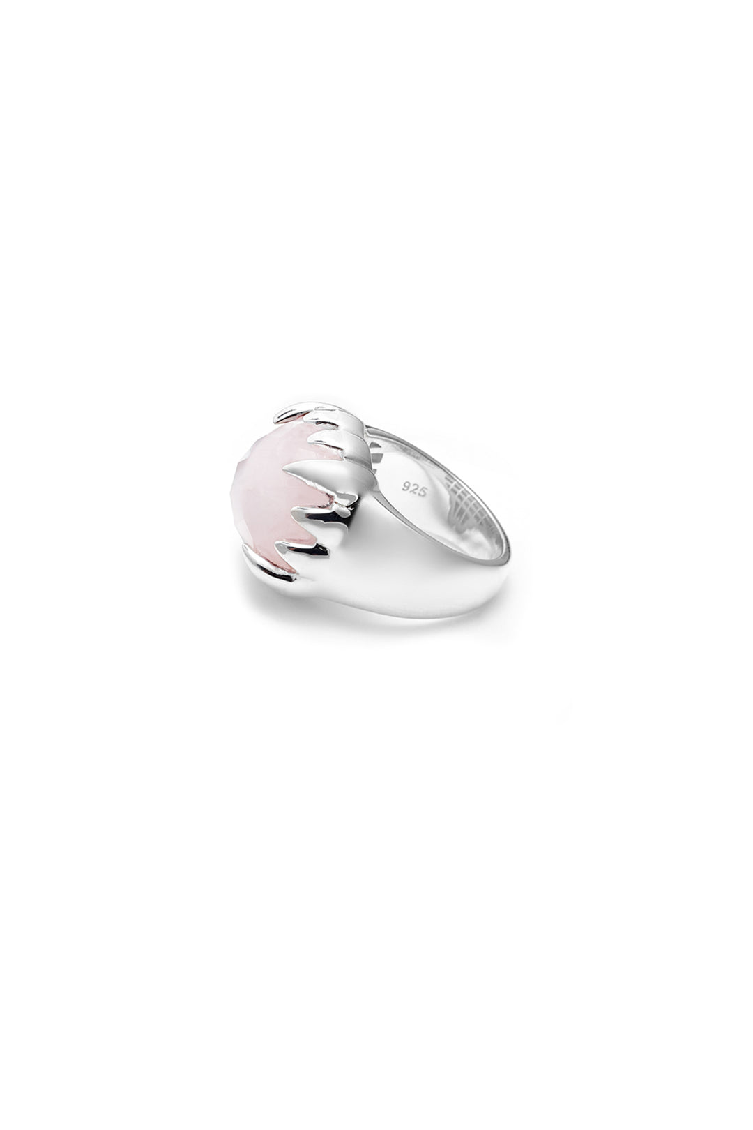 CLAW RING ROSE QUARTZ